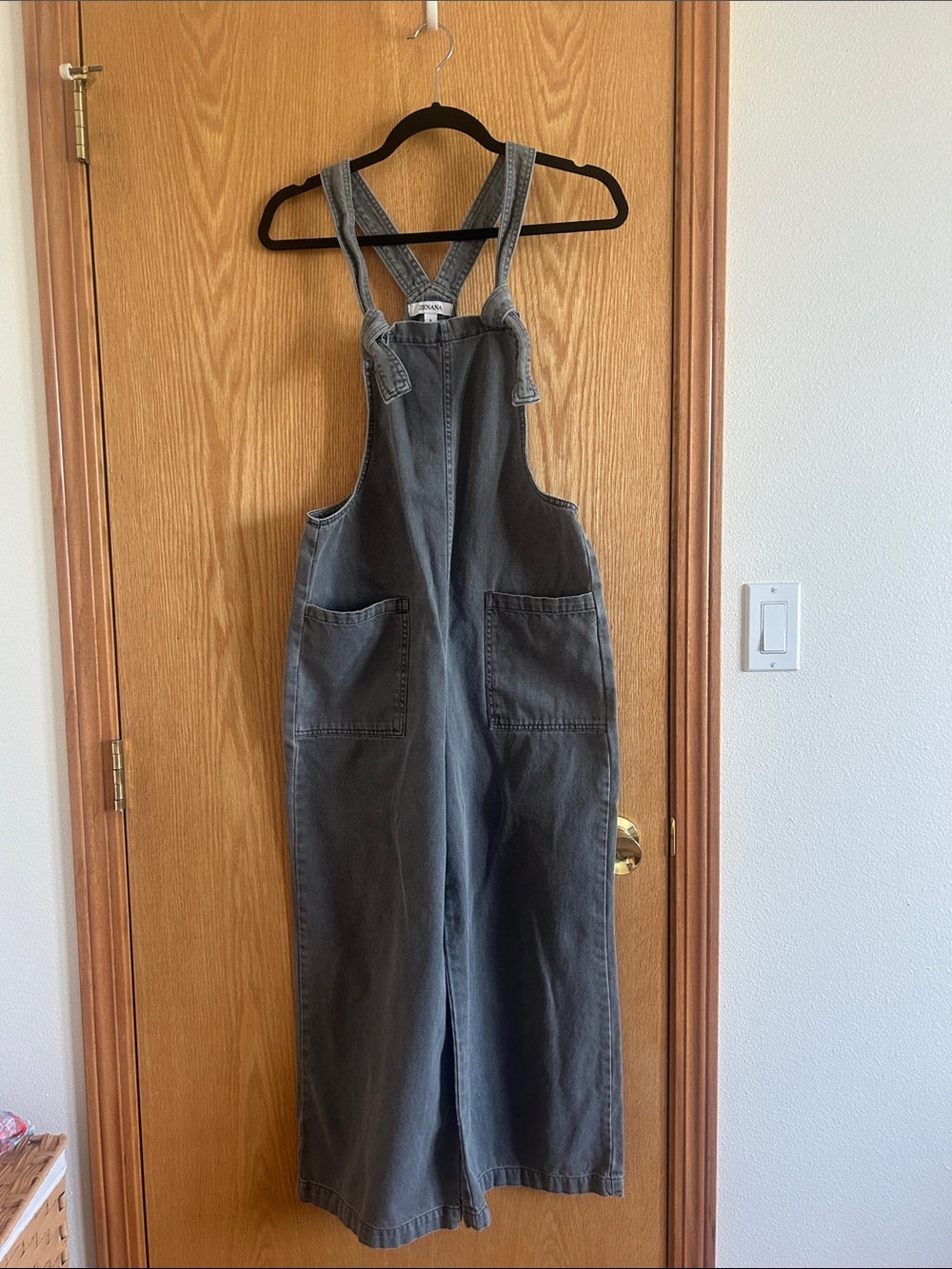 Zenana - Washed Black Denim Overalls - Women Jeans